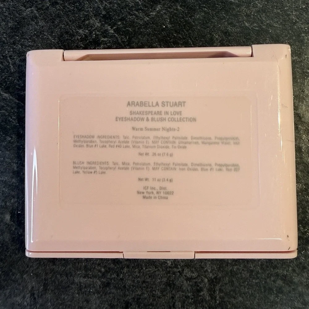 Vintage Arabella Stuart Shakespeare In Love Eyeshadow & Blush Palette W Mirror